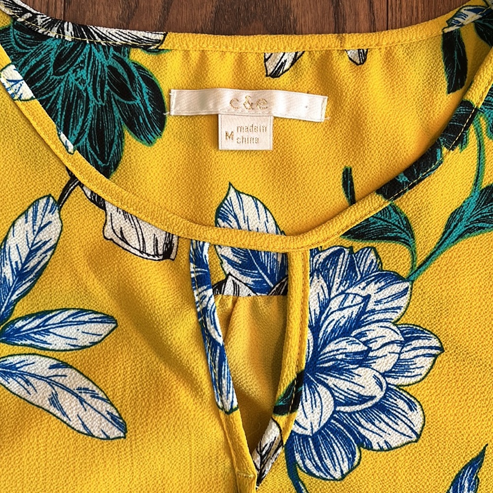 C&E Floral Tank Blouse - Picture 2 of 10